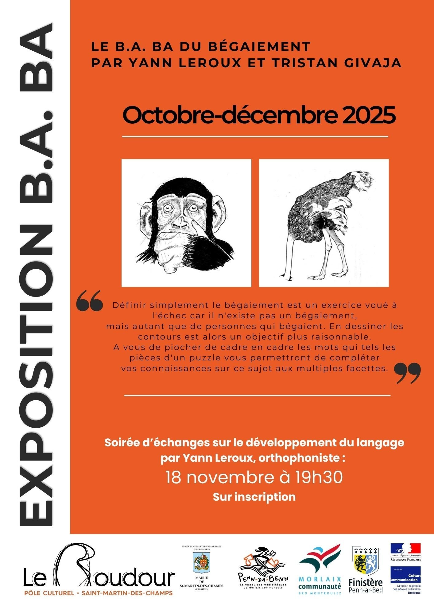affiche exposition bégaiement